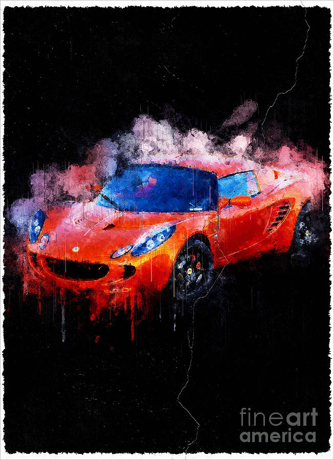 Lotus Elise Lotus Mixed Media by Ola Kunde - Fine Art America