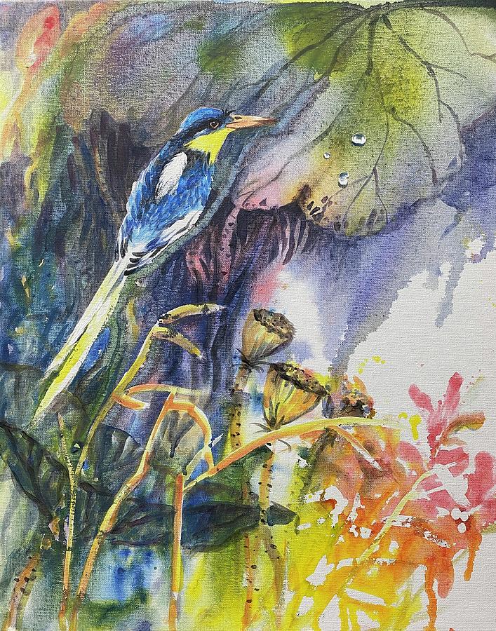 Lotus pond #2 Painting by Ping Yan