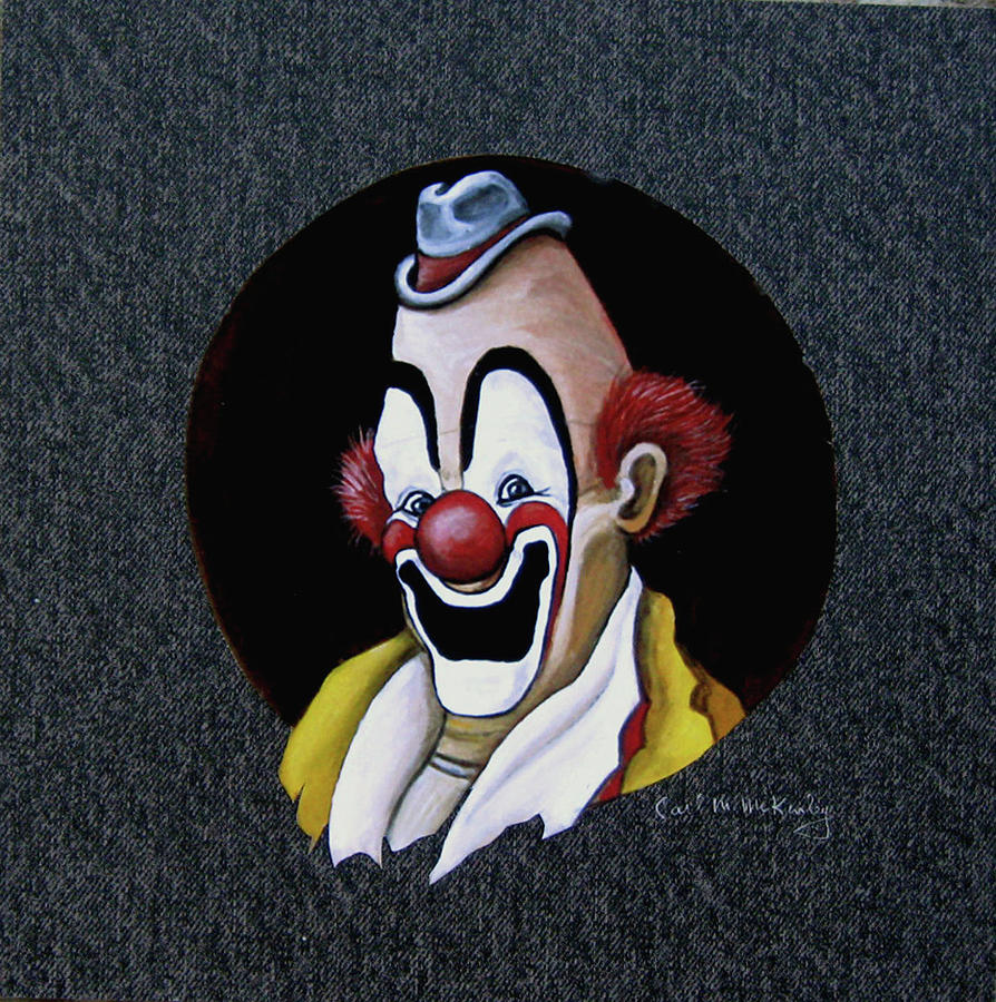 Lou Jakob,clown #1 Painting by Carl McKinley