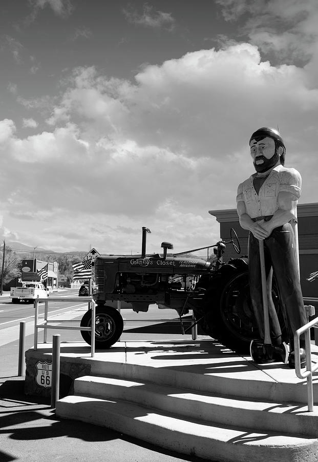 Louie the Lumberjack Flagstaff Arizona BW #1 Photograph by Bob Pardue