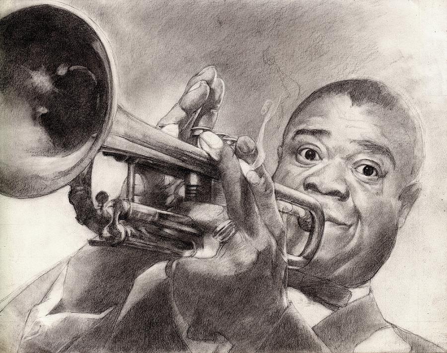 Louis Armstrong Drawing by Glenn Daniels | Fine Art America
