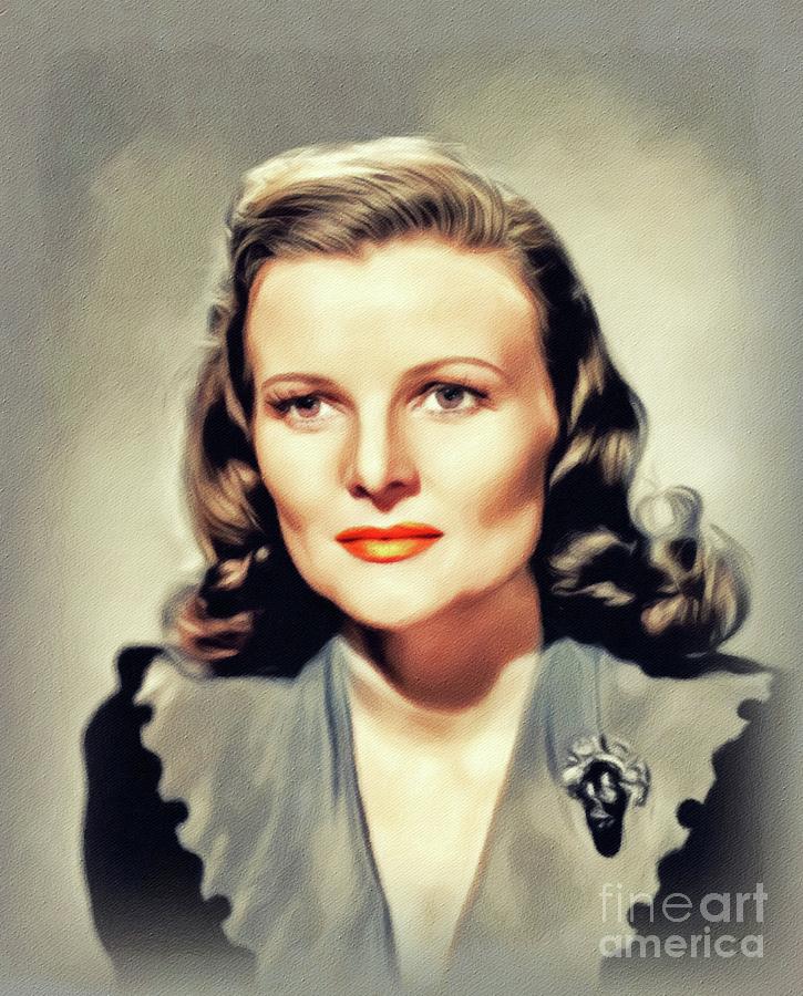 Vintage Painting - Louise Currie, Vintage Actress #1 by Esoterica Art Agency