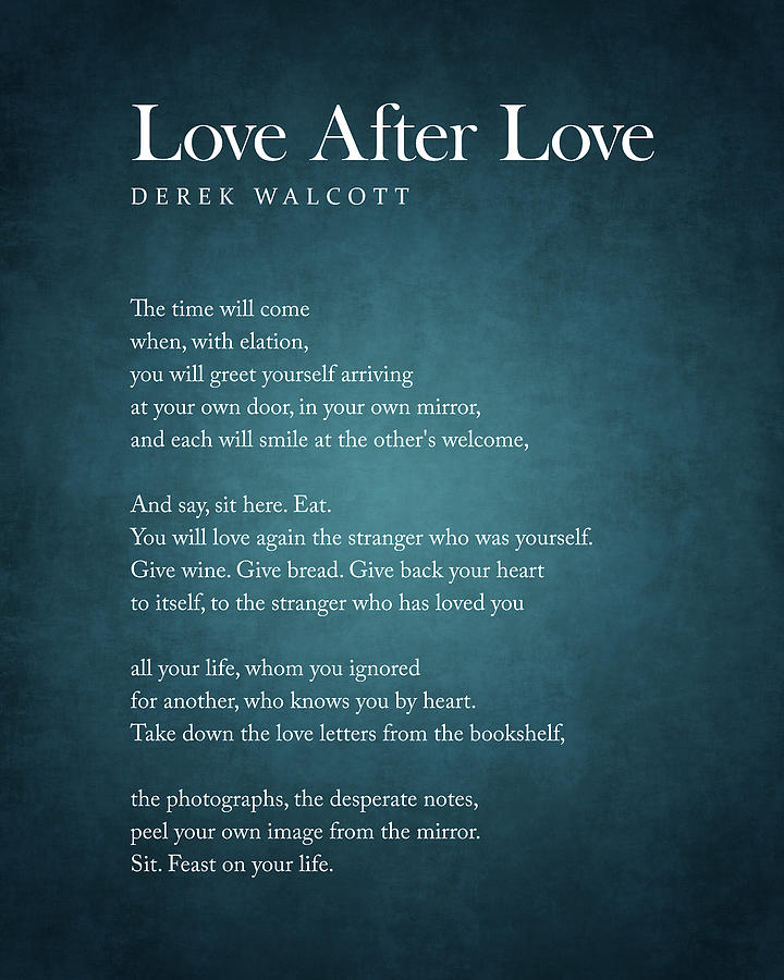 Love After Love - Derek Walcott Poem - Literature - Typography Print 1 ...