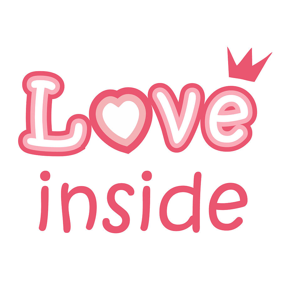 Love Digital Art - Love inside - cute pink heart symbol with hearts inside by Elena Sysoeva Love Digital Art - Love inside - cute pink heart symbol with hearts inside by Elena Sysoeva