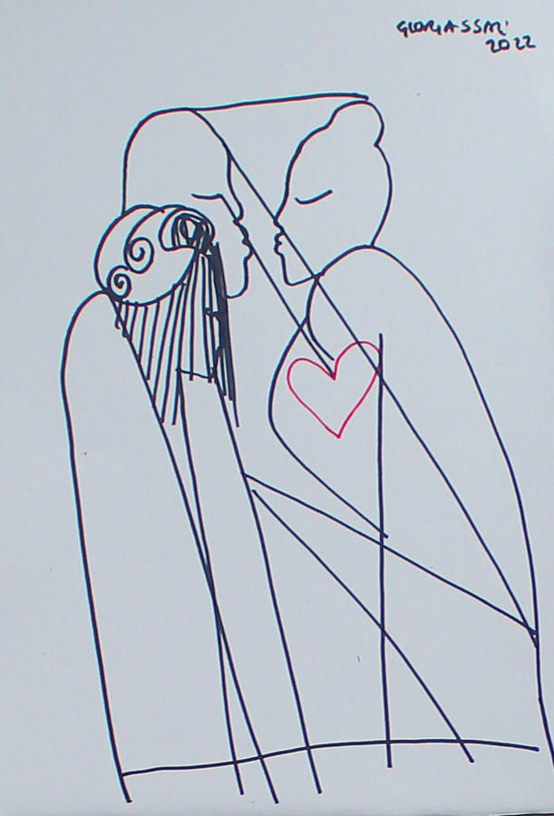 Love is a Heart Webs Of Our Love #1 Drawing by Gloria Ssali