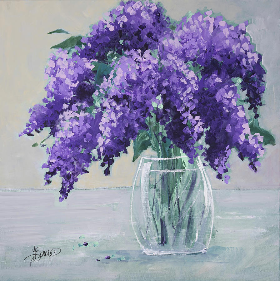 Love Those Lilacs #1 Painting by Terri Einer