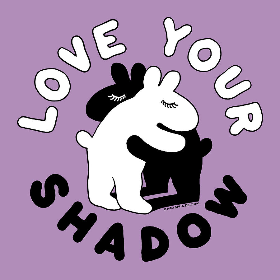 Love Your Shadow - outline Digital Art by Chris Miles
