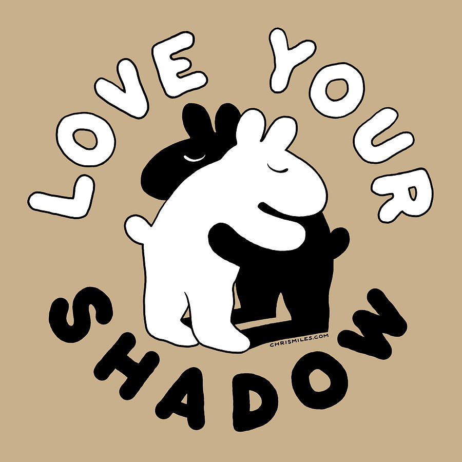 Love Your Shadow - outline - boy / gender neutral #1 Painting by Chris Miles
