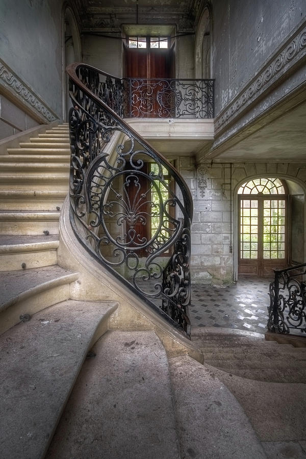 Lovely Abandoned Staircase Photograph by Roman Robroek