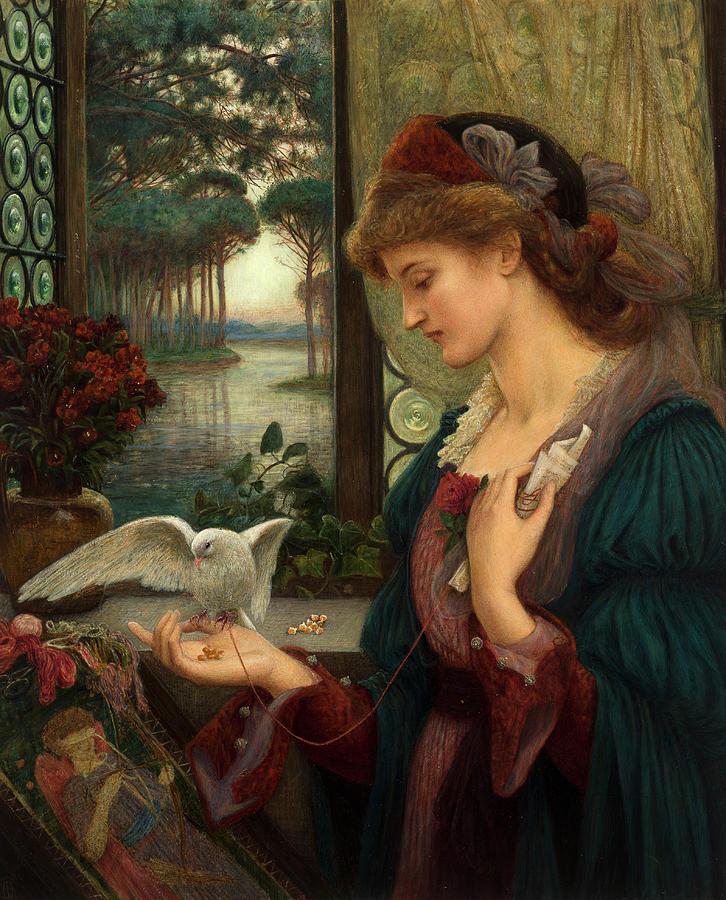 Loves Messenger, from 1885 Painting by Marie Spartali Stillman