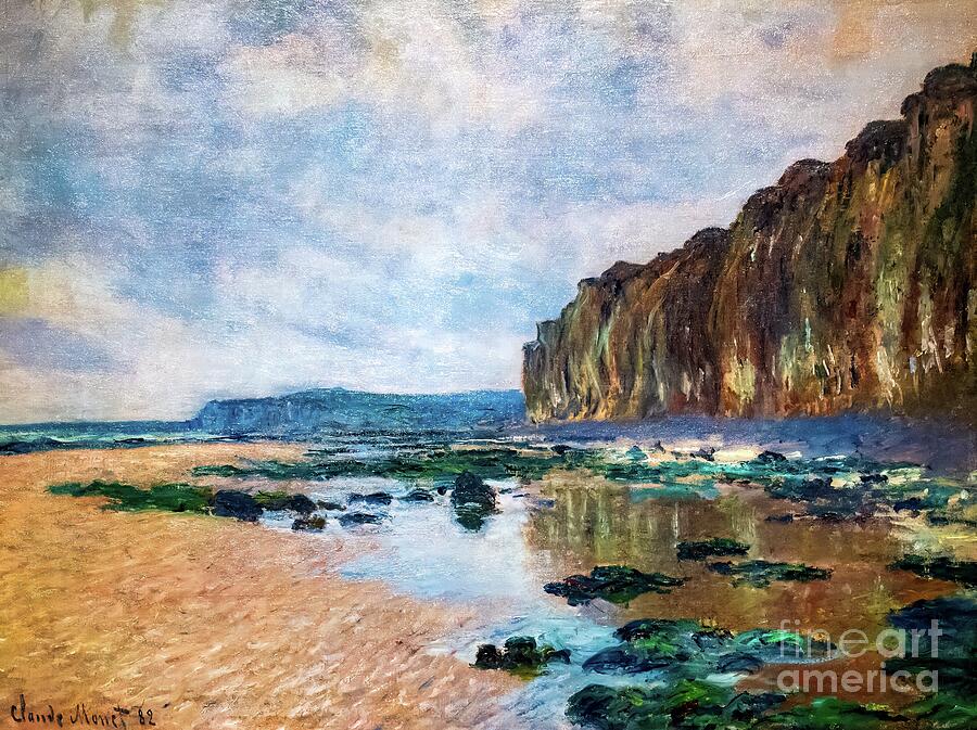 Low Tide at Varengeville by Claude Monet 1882 #1 Painting by Claude Monet