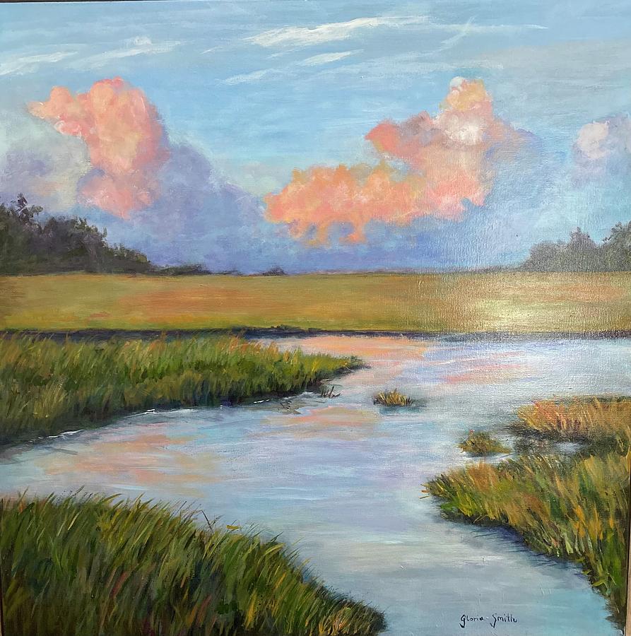 Lowcountry Marsh  #1 Painting by Gloria Smith