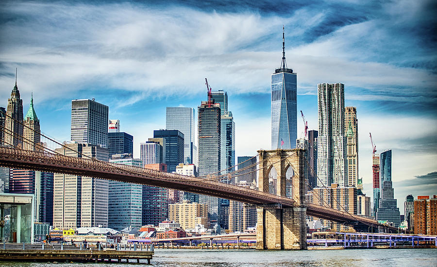 Lower Manhattan New York City Panorama #1 Photograph by Alex Grichenko
