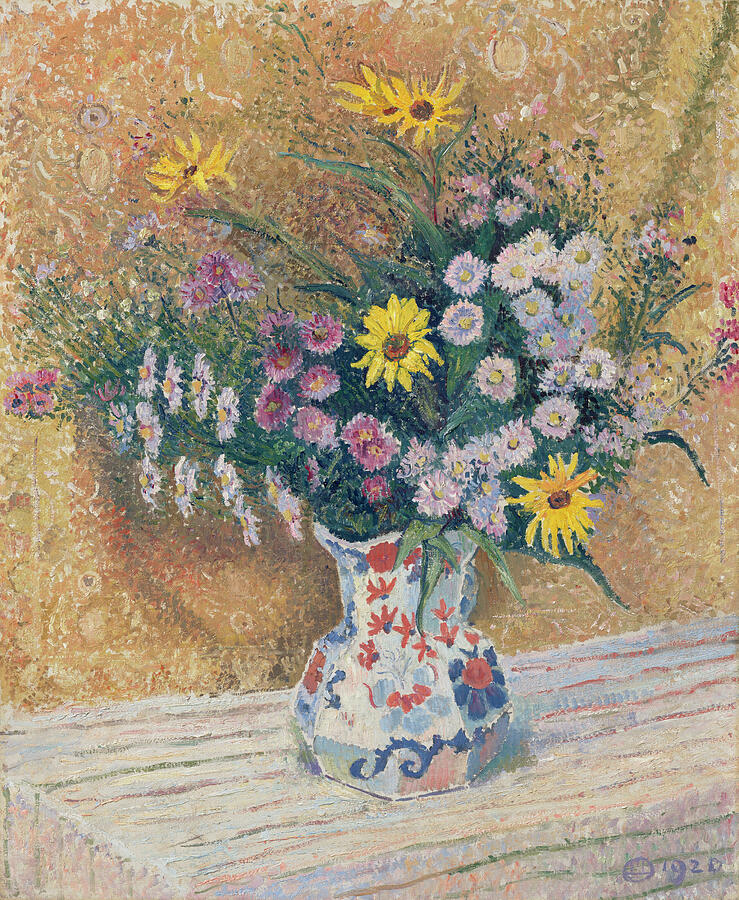 Flower Painting - Lucien Pissarro  #1 by MotionAge Designs