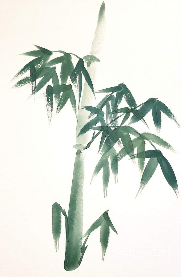 Lucky Bamboo #1 Painting by Margaret Welsh Willowsilk