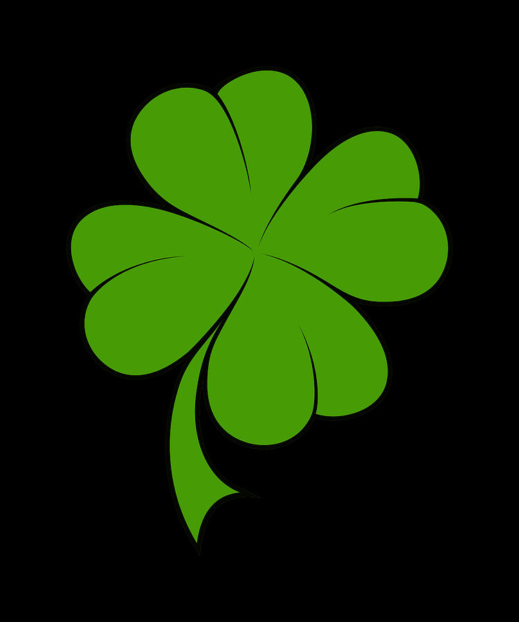 Lucky Irish Four Leaf Clover #1 Digital Art by CalNyto - Pixels