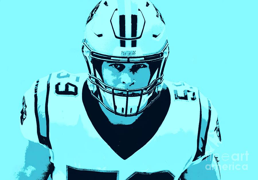 Kuechly Painting - Luke Kuechly by Jack Bunds Kuechly Painting - Luke Kuechly by Jack Bunds
