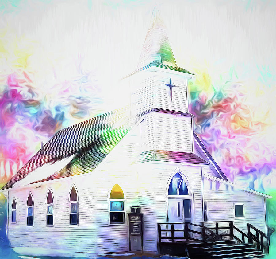 Lutheran Church of Slim Buttes 12042019 Digital Art by Cathy Anderson