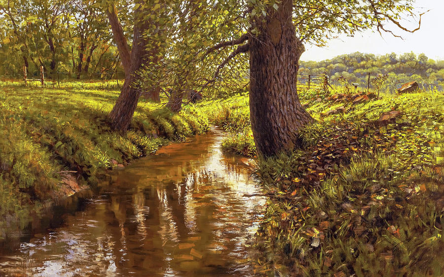 Lyon Valley Creek #1 Painting by Mark Mille