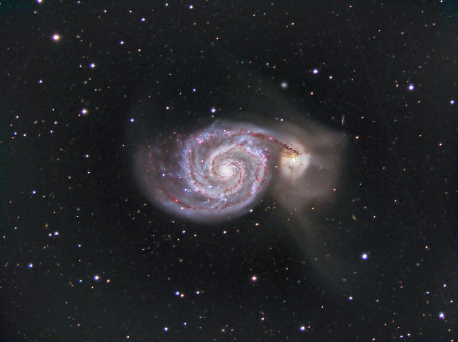 M51-The Whirlpool Galaxy #1 Photograph by Alan Vance Ley