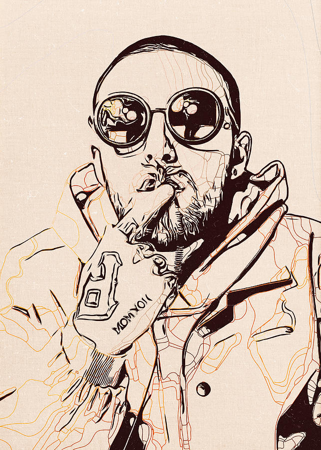 Mac Miller Artwork Painting by Taoteching Art