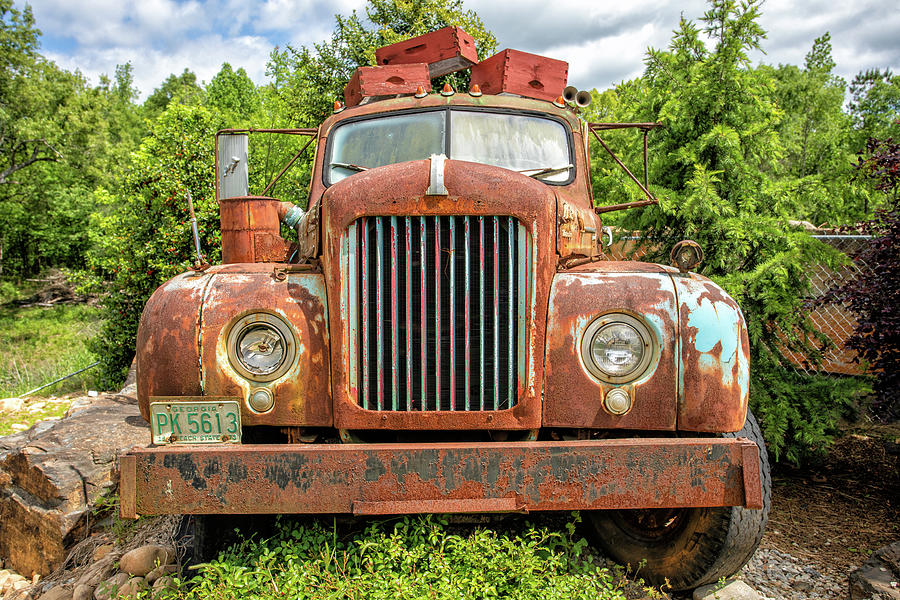 Mack Truck at Elrod Garden Center and Bee Company in Dallas Georgia #1 Photograph by Peter Ciro