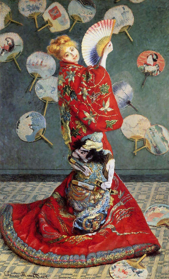 Madame Monet In Japanese Costume By Claude Monet Painting