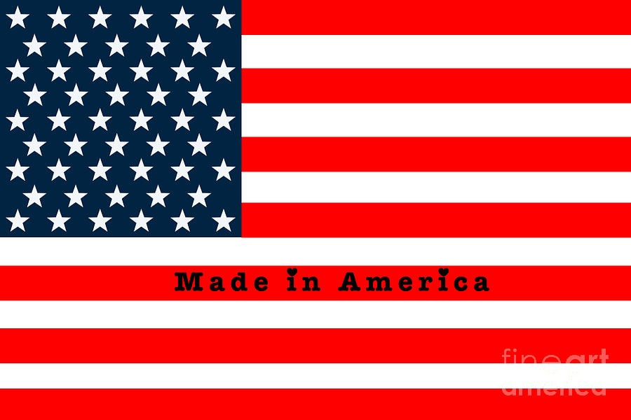 Made In America With Love Hearts Photograph
