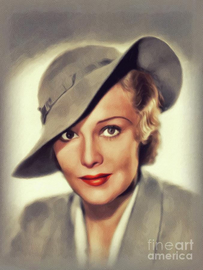 Madeleine Carroll, Vintage Actress #1 Painting by Esoterica Art Agency