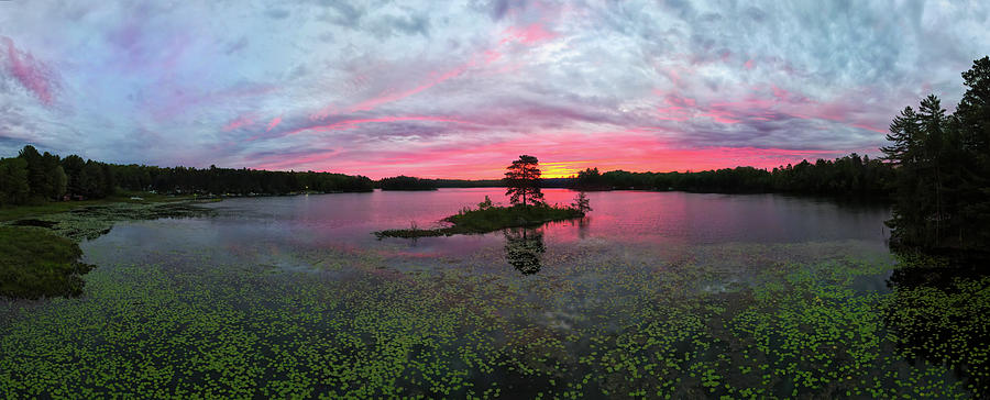 Madeline Lake Morning Sunrise PANO #1 Photograph by Brook Burling