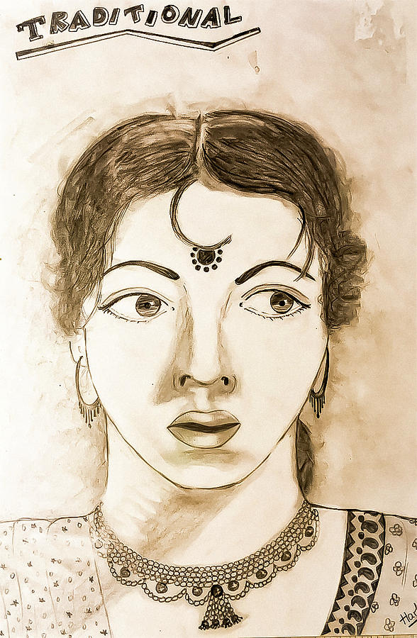 Portrait Digital Art - Madhubala #2 by Harleen Kokri
