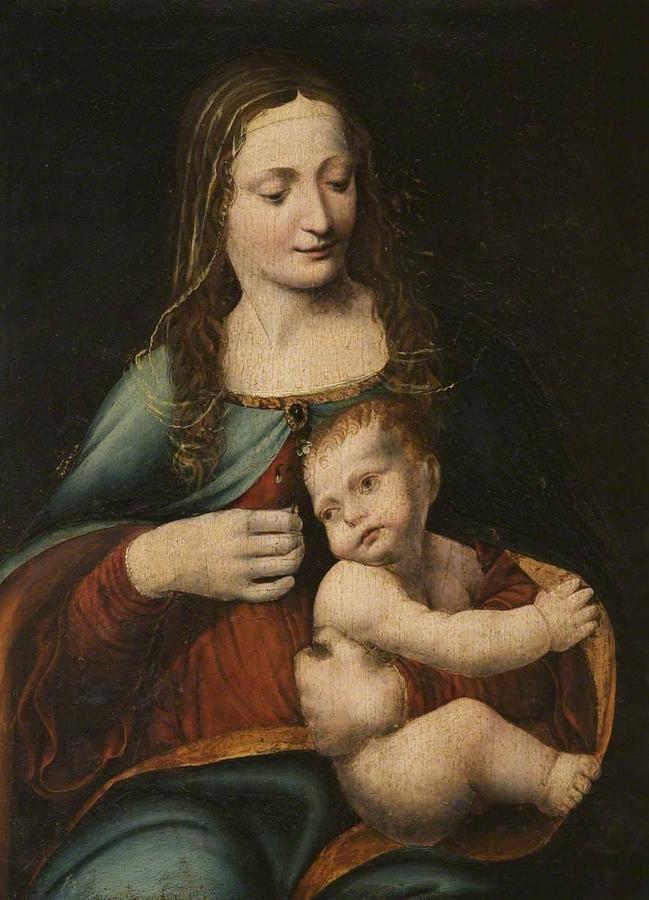 Madonna and Child Painting by Anonymous | Fine Art America