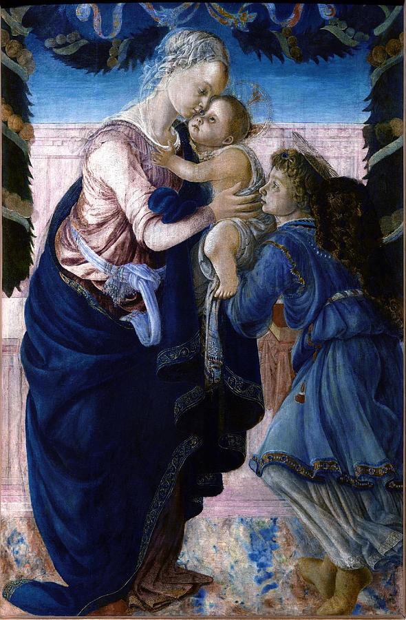 Madonna And Child With An Angel Drawing By Sandro Botticelli - Fine Art ...