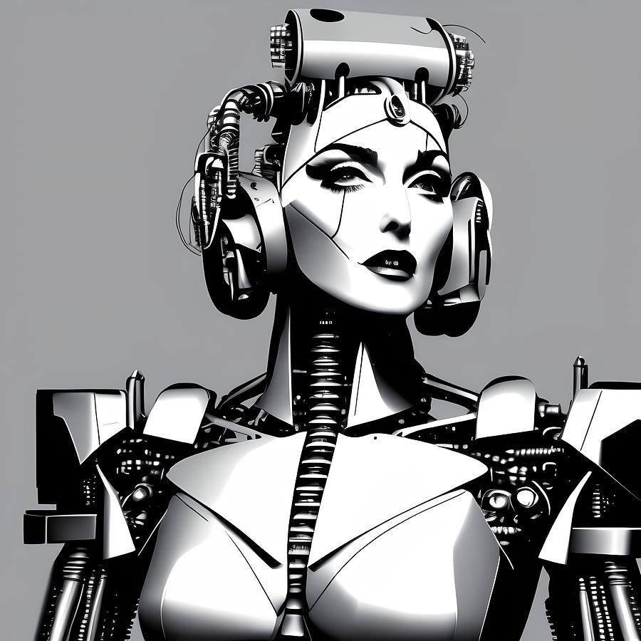 Madonna Robot, Generative AI Illustration Digital Art by Miroslav ...