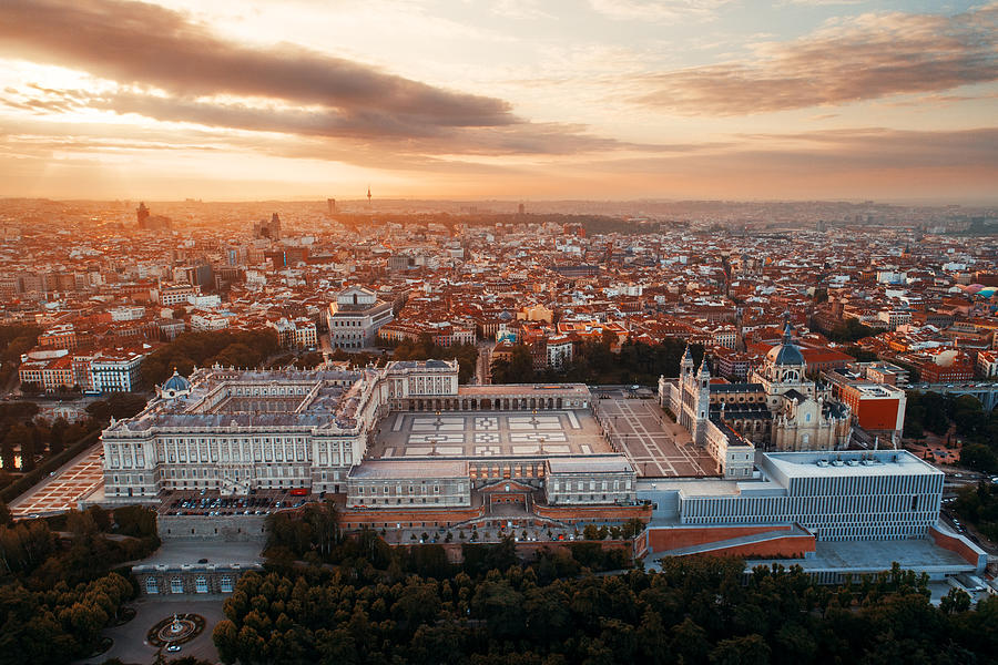 Madrid Royal Palace aerial view #1 Photograph by Songquan Deng