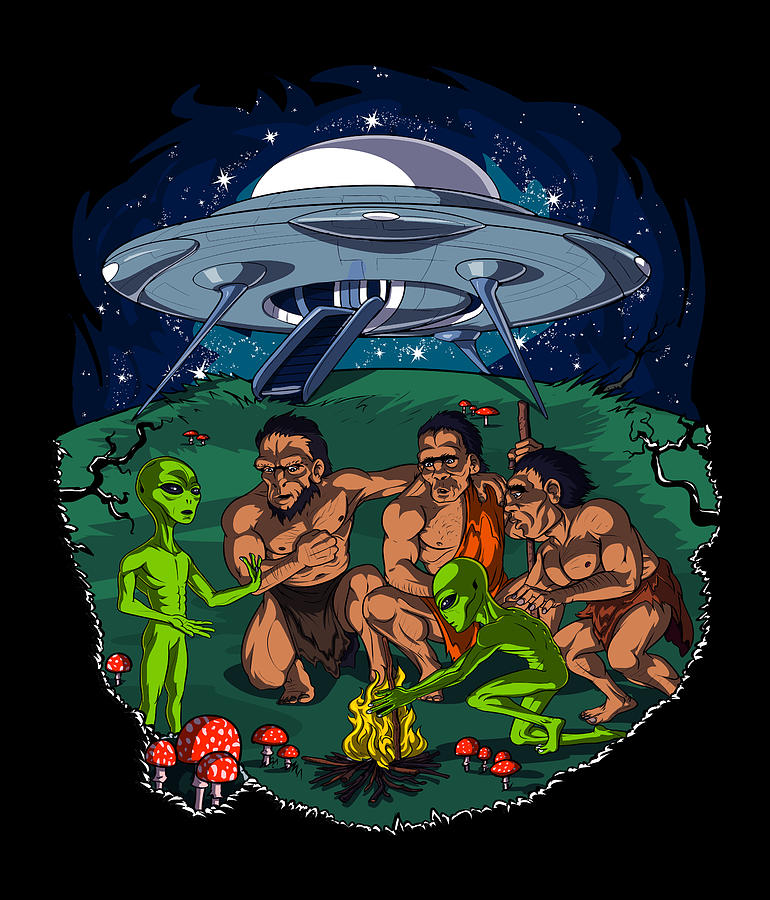 Science Fiction Digital Art - Magic Mushrooms Aliens #1 by Nikolay Todorov