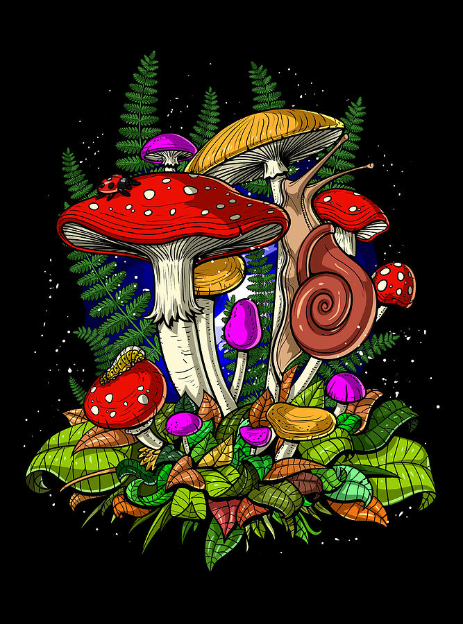 Nature Digital Art - Magic Mushrooms Forest #1 by Nikolay Todorov