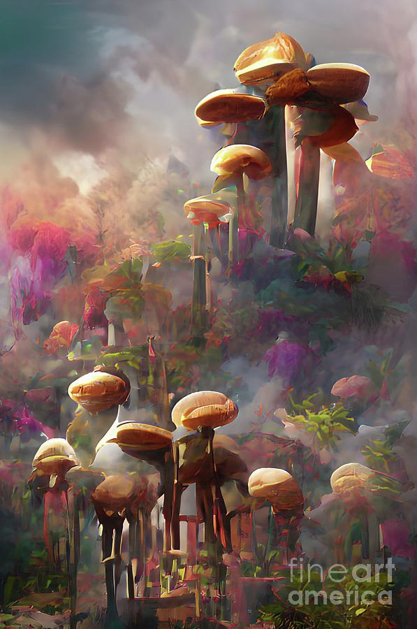 Magic Painting - Magic Mushrooms #1 by Esoterica Art Agency