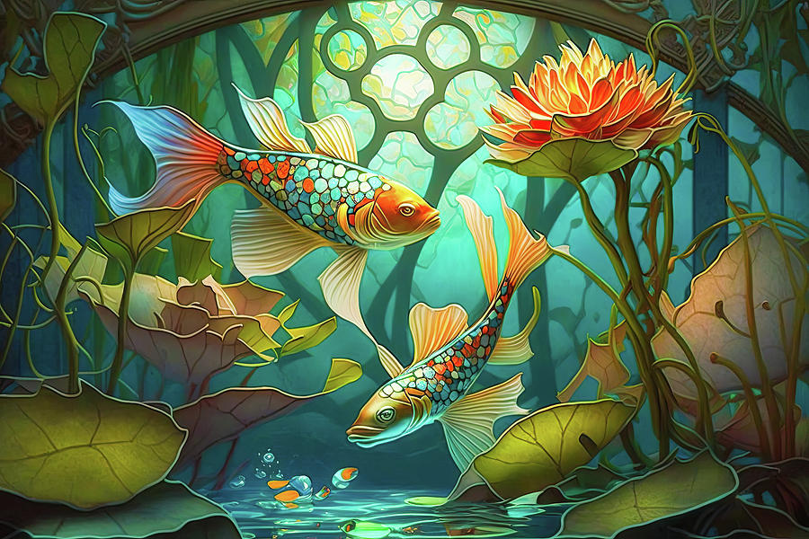 Magic pond II Digital Art by Zina Zinchik