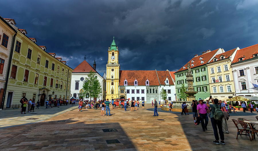 Main square in the old town of Bratislava, Slovakia #1 Photograph by Elenarts - Elena Duvernay photo