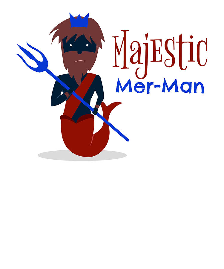 Mermaids Digital Art - Majestic Mer Man 1 by Kaylin Watchorn Mermaids Digital Art - Majestic Mer Man 1 by Kaylin Watchorn
