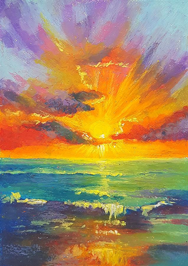Majestic Sunset #1 Pastel by Nicole Tang