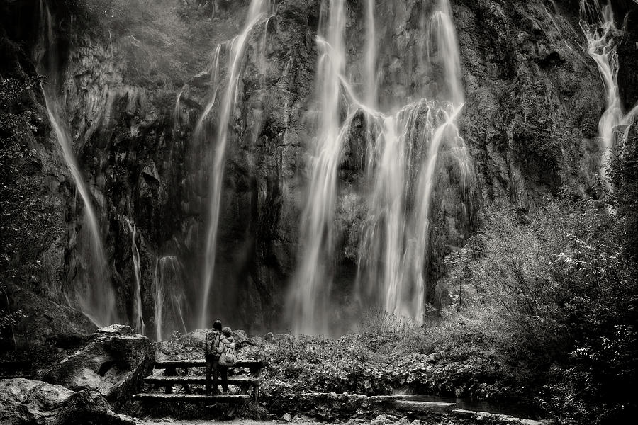 Majestic Waterfall In Black And White #2 Photograph by Artur Bogacki