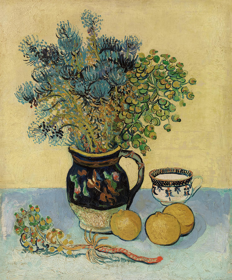 Majolica With Wildflowers By Vincent Van Gogh Painting