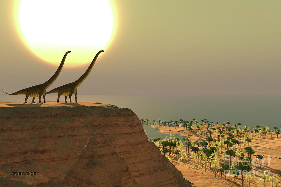 Mamenchisaurus Dinosaurs Digital Art