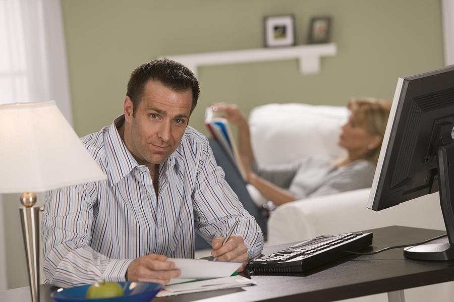 Man in home office #1 Photograph by Comstock Images