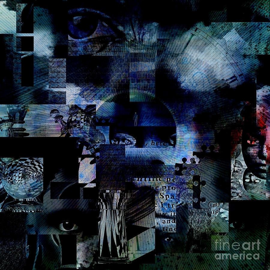 Abstract Digital Art - Man on a road to Heaven by Bruce Rolff Abstract Digital Art - Man on a road to Heaven by Bruce Rolff