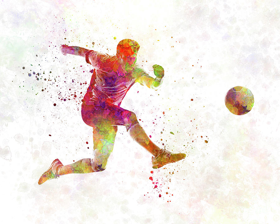 Man Soccer Football Player Painting by Pablo Romero | Fine Art America