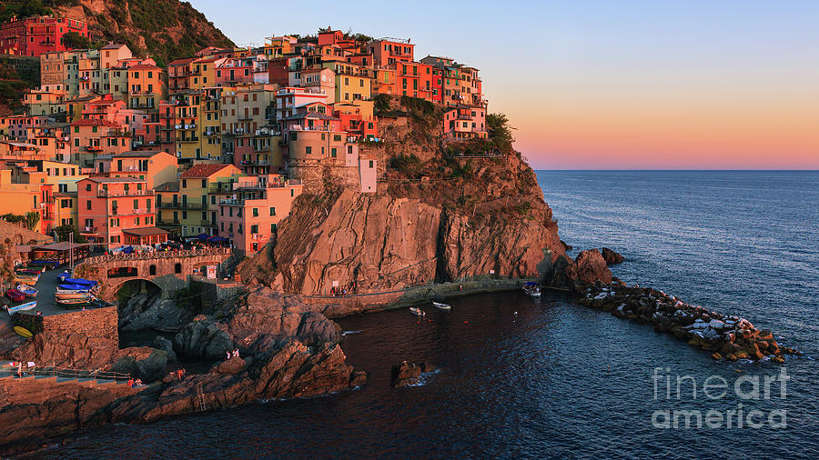 Manarola is one of the five towns that make up the Cinque Terre  #1 Photograph by Henk Meijer Photography