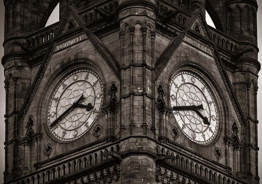 Manchester Town Hall clock tower #1 Photograph by Songquan Deng